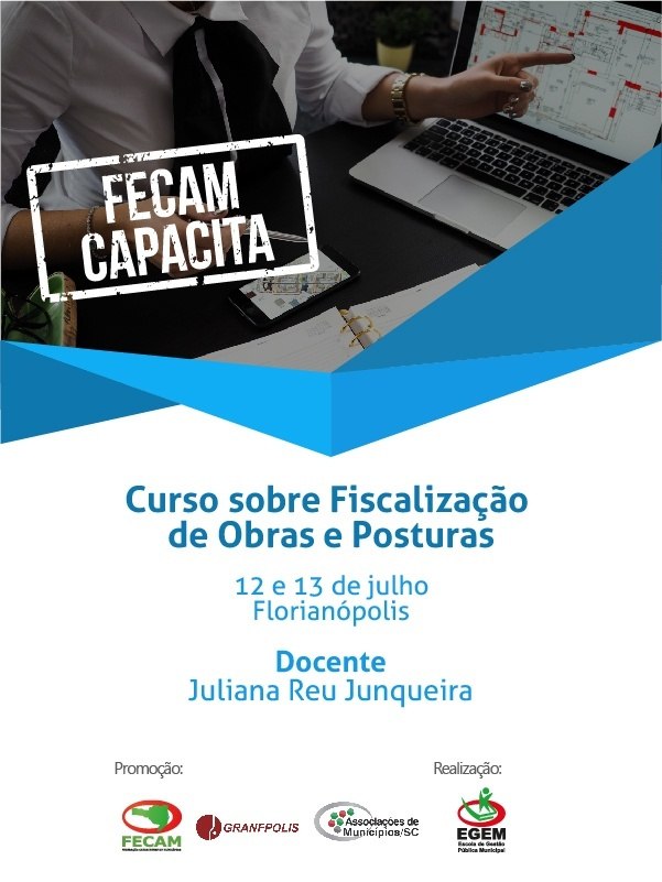Read more about the article Atenção agentes fiscais da Grande Florianópolis: Curso gratuito sobre Fiscalização de Obras e Posturas