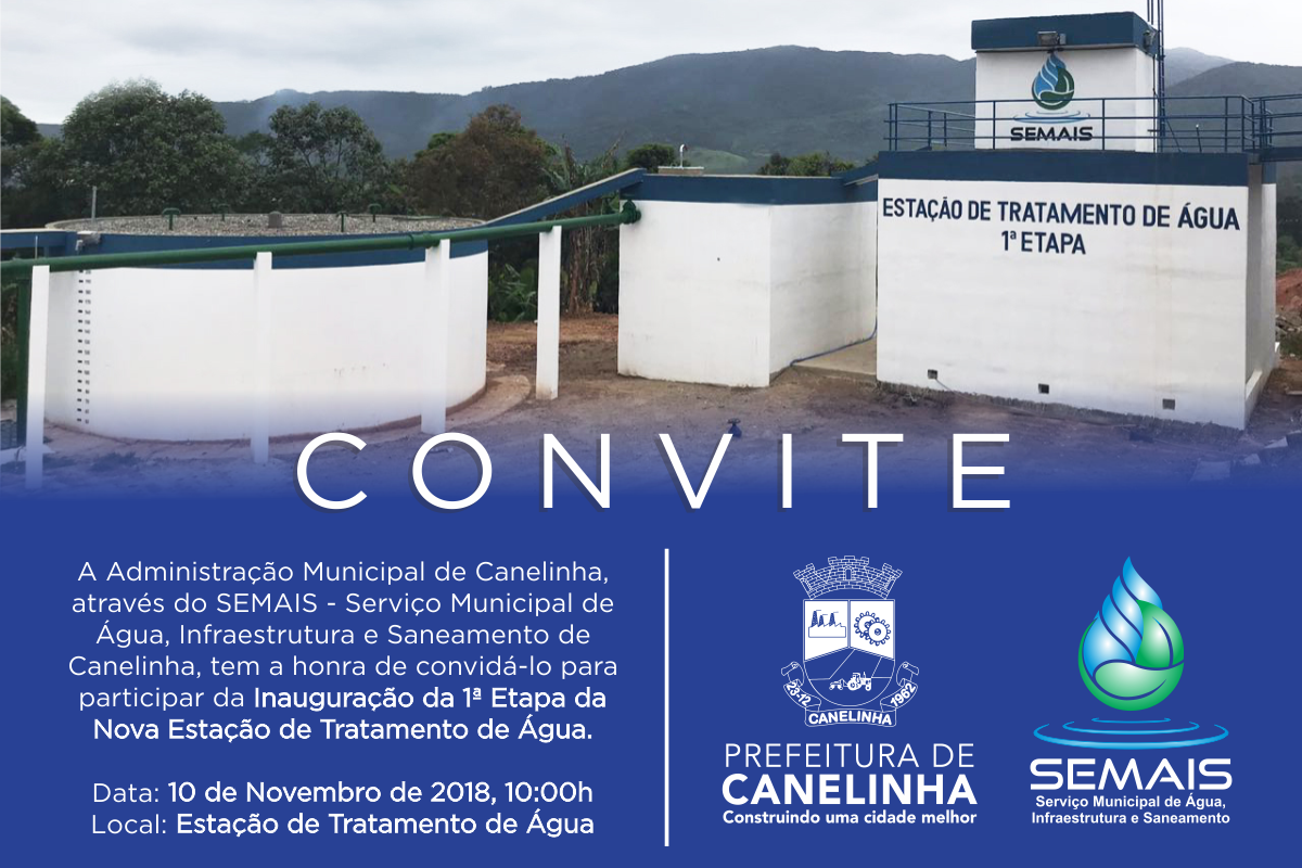 You are currently viewing 1ª Etapa da nova Estação de Tratamento de Água  será inaugurada neste sábado, 10 de novembro