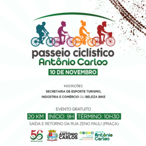 Read more about the article Passeio ciclístico celebra os 56 anos de Emancipação Politica de Antônio Carlos