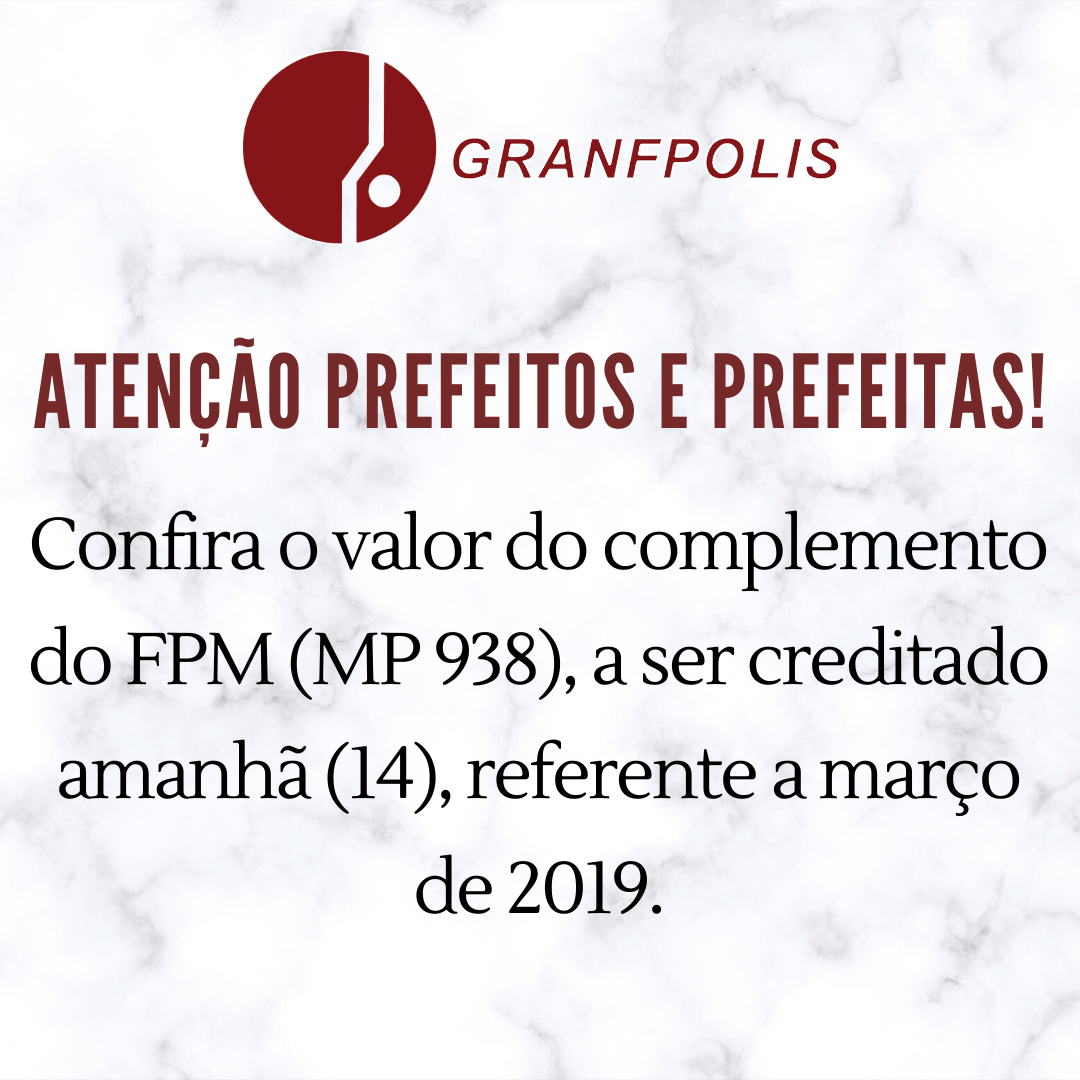 You are currently viewing Confira o valor do complemento do FPM (MP 938), a ser creditado amanhã (14)