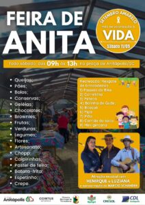 Read more about the article Feira de Anita em Anitápolis 2021 comemorando o Bicentenário da Heroína Anita Garibaldi.