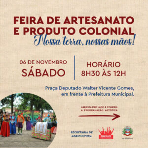 Read more about the article Feira de artesanato terá apresentação teatral e roda de capoeira neste sábado (06)