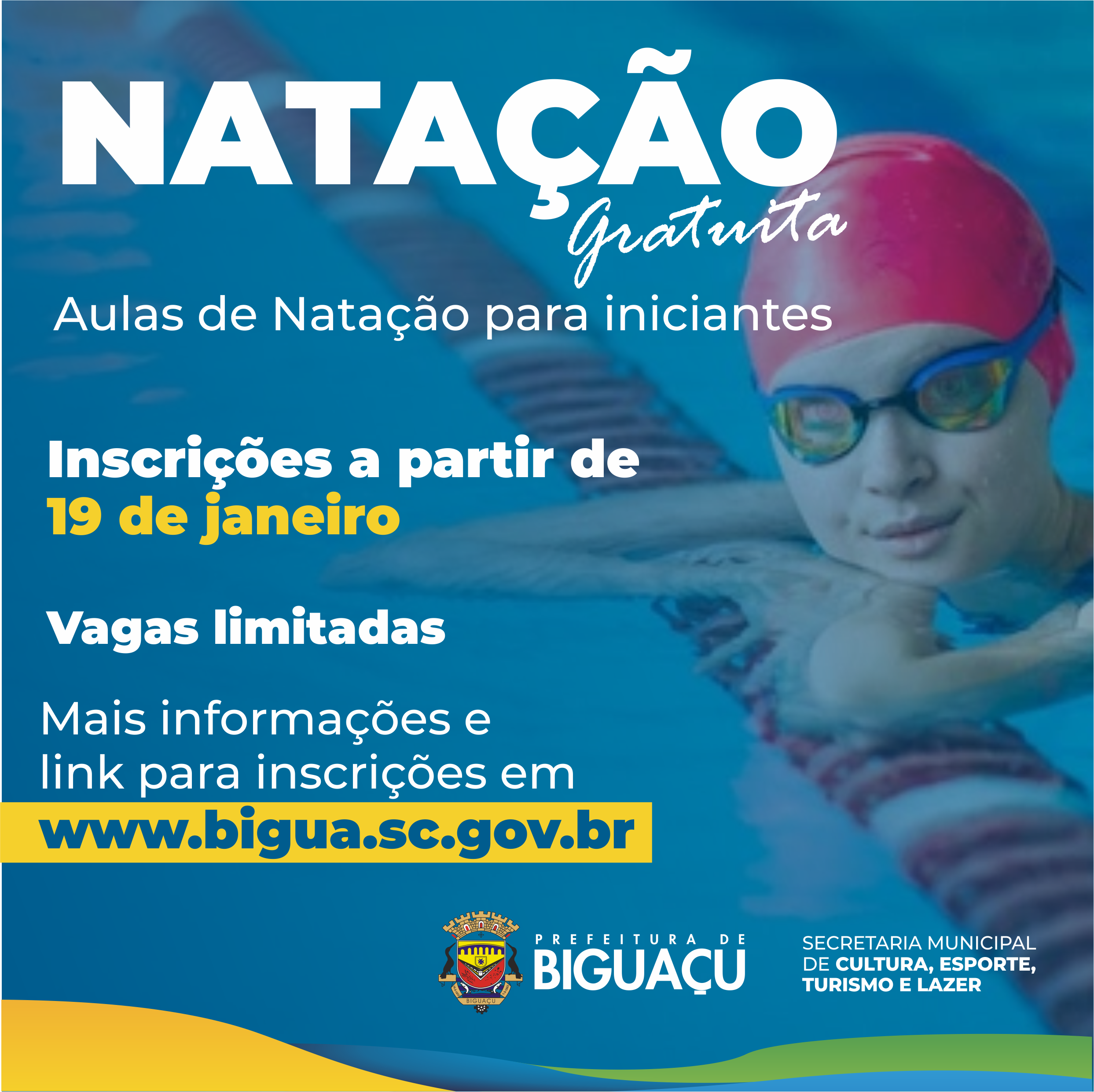Read more about the article Prefeitura de Biguaçu abre 200 vagas gratuitas para aulas de natação