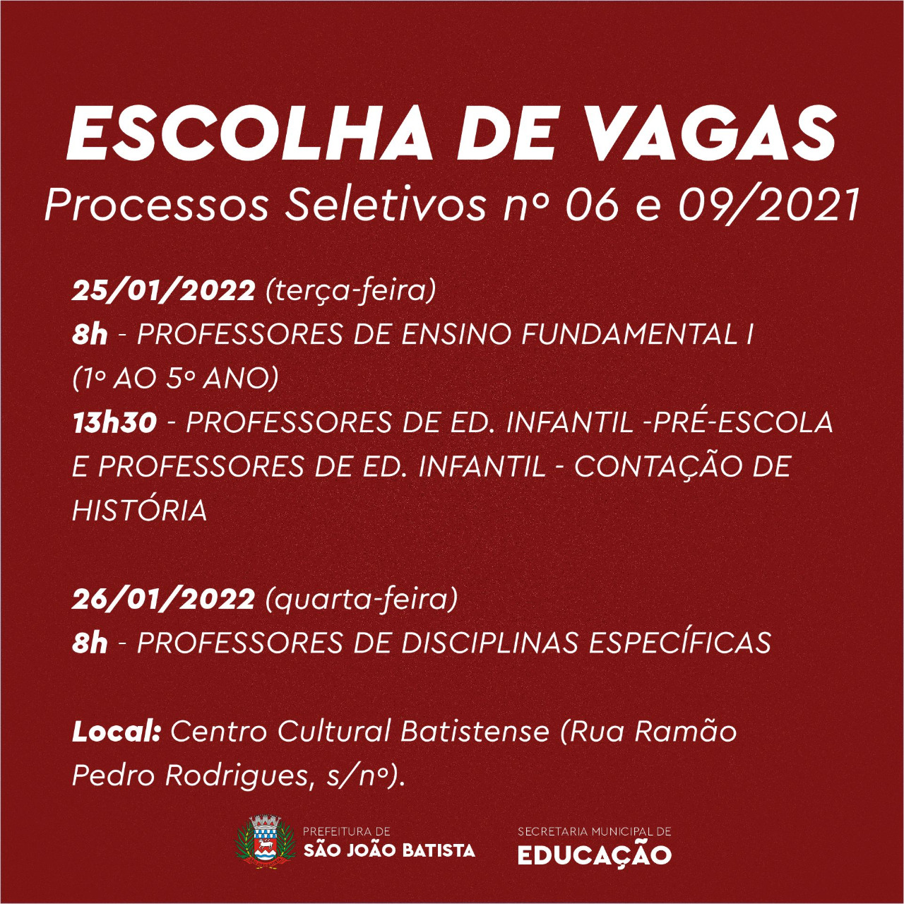 Read more about the article Seletivo da Educação: confira as datas para escolha de vagas para professores