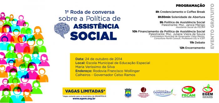 You are currently viewing Será em Governador Celso Ramos a 1ª Roda de Conversa sobre a Política de Assistência Social