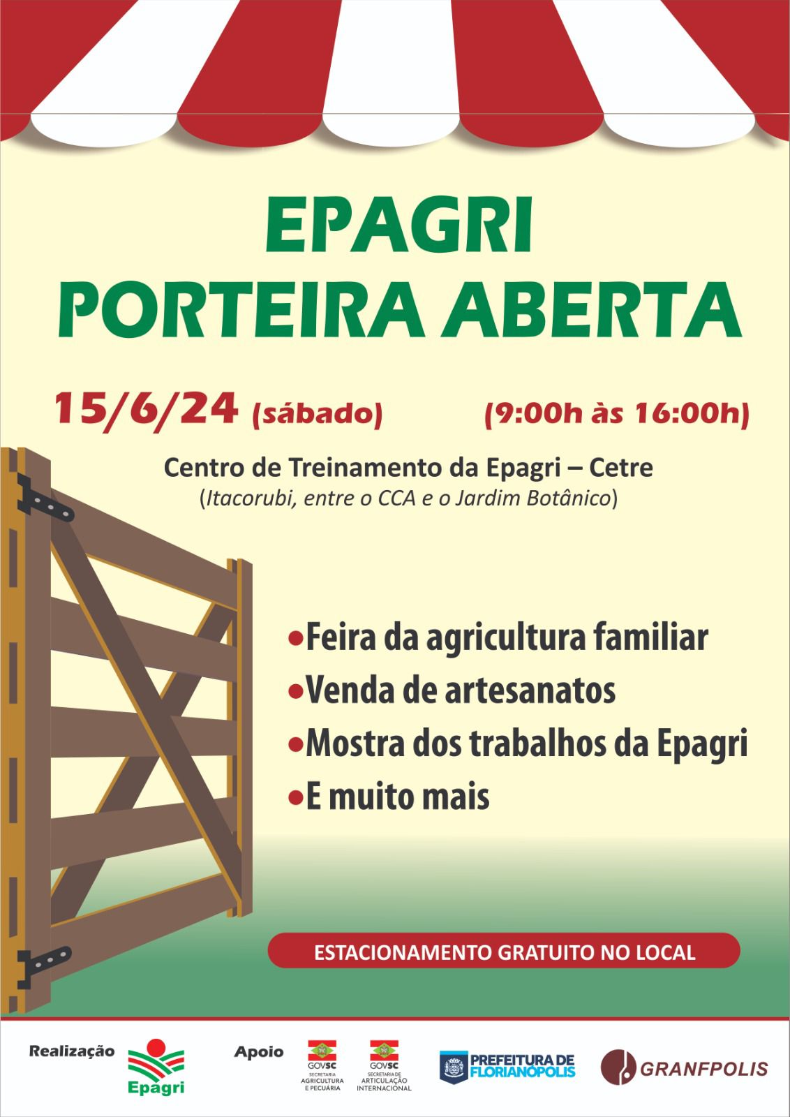 Read more about the article Epagri de Porteira Aberta será dia 15 de junho, em Florianópolis